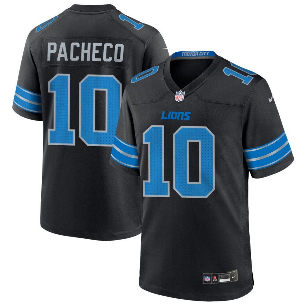 Can Select Mens Youths  Isiah Pacheco Black Vapor Stitched Jersey